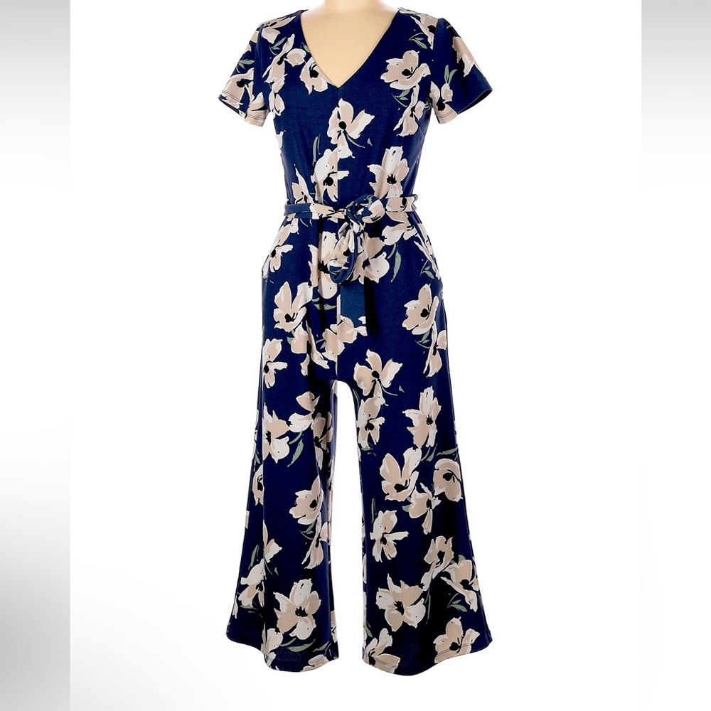 Ann Taylor Floral Jumpsuit Small